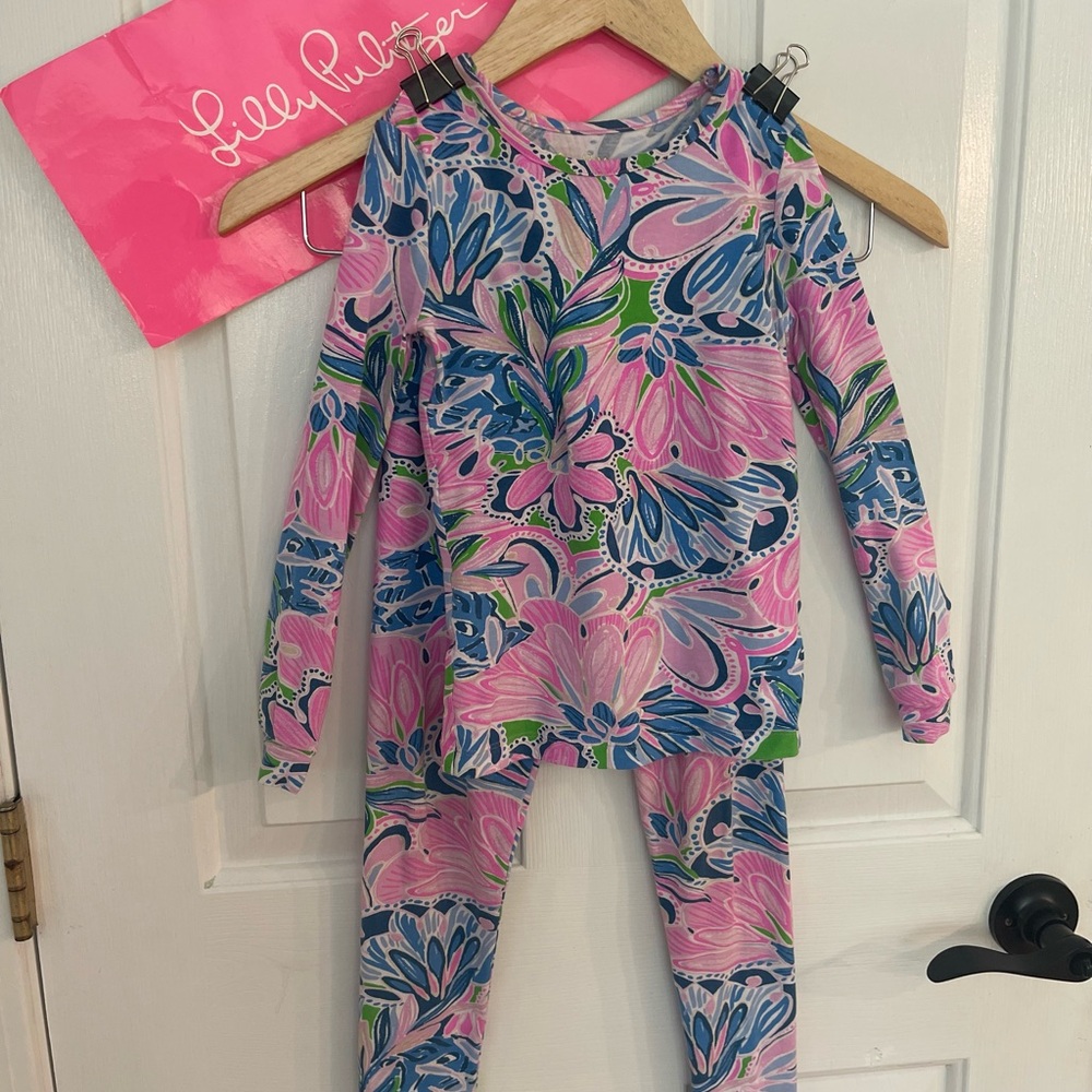 Lilly Pulitzer Pink and Blue Floral Set